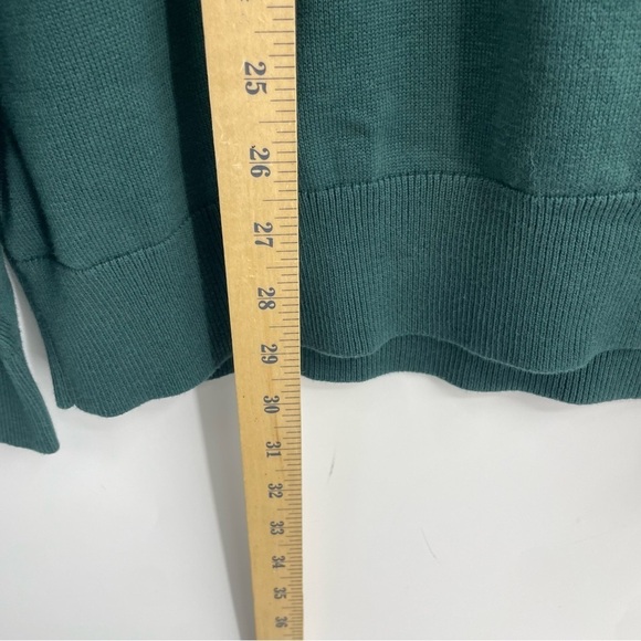 NWT Lands End 100% Supima Cotton 1/4 zip Sweater Sz XL green - Picture 7 of 9